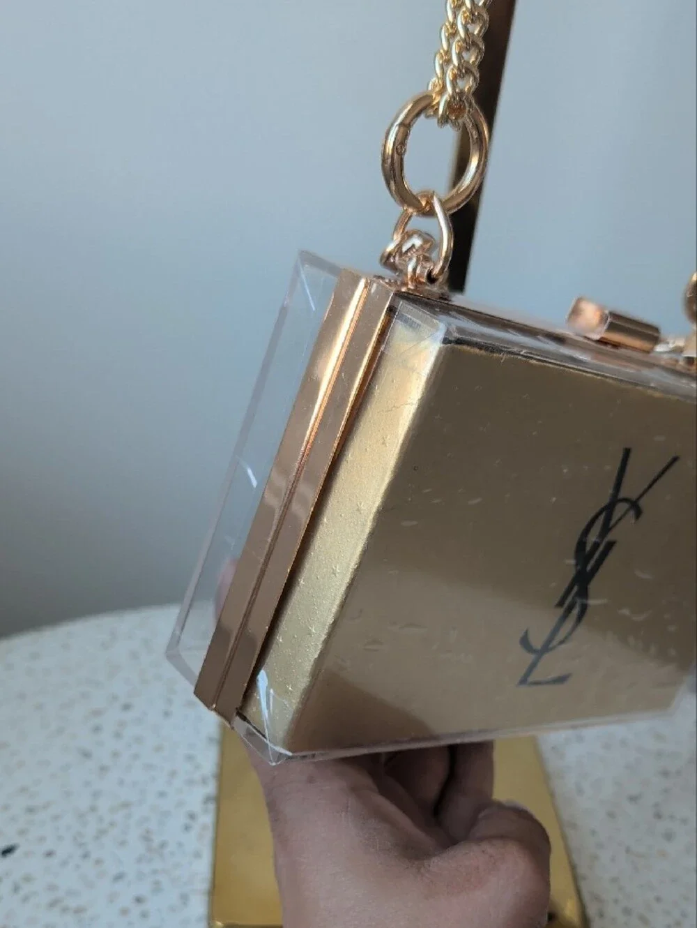 Upcycled YSL Gold Box Clutch & Luxury Gift Set